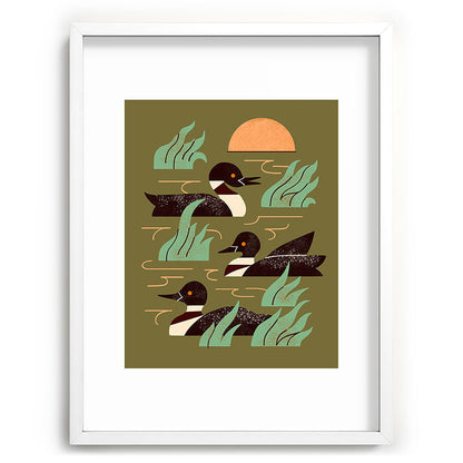 Loons At Dusk Framed Art Print Gallery Image 79
