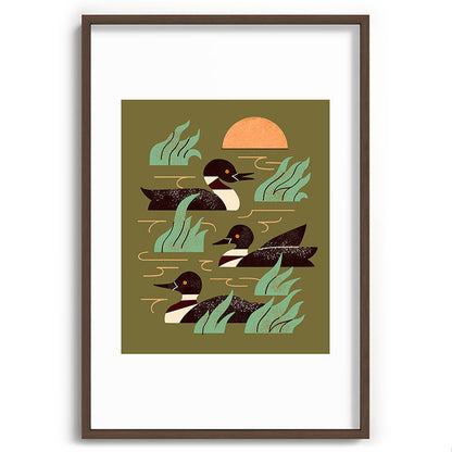 Loons At Dusk Framed Art Print Gallery Image 68