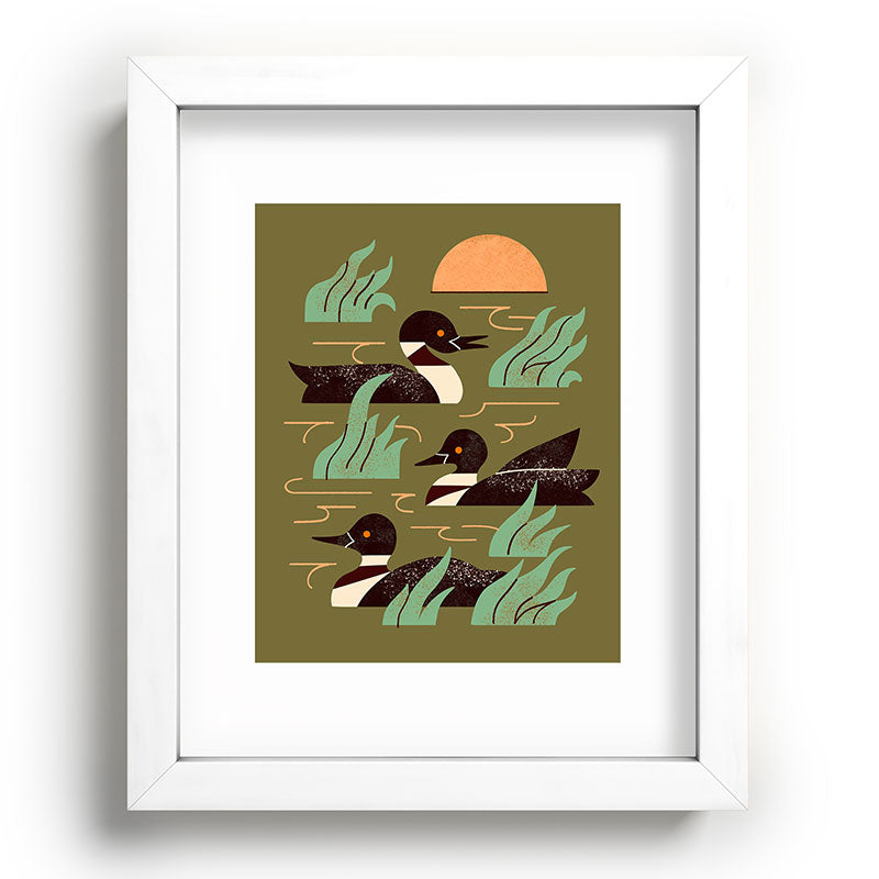 Loons At Dusk Framed Art Print Gallery Image 75