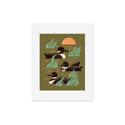 Loons At Dusk Art Print Gallery Image 5