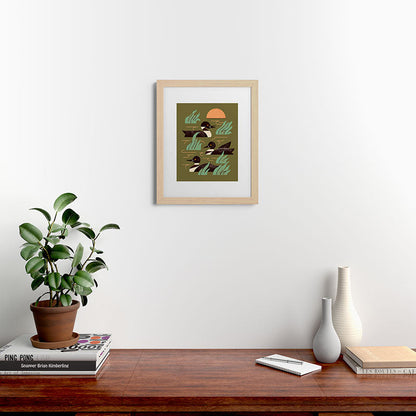 Loons At Dusk Framed Art Print Gallery Image 46