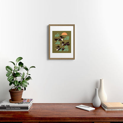 Loons At Dusk Framed Art Print Gallery Image 10