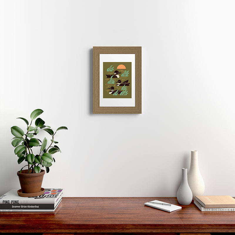 Loons At Dusk Framed Art Print Gallery Image 38