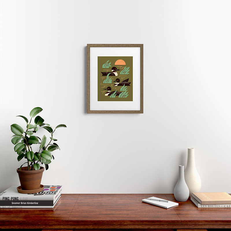 Loons At Dusk Framed Art Print Gallery Image 11