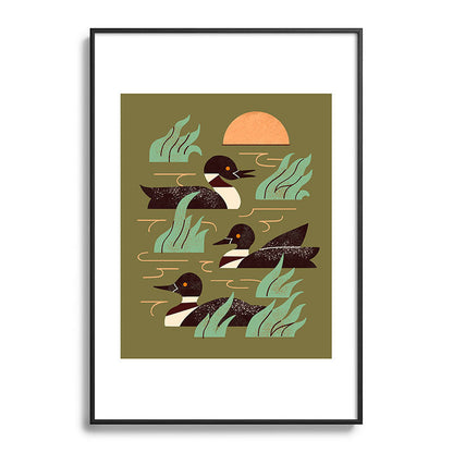 Loons At Dusk Framed Art Print Gallery Image 83