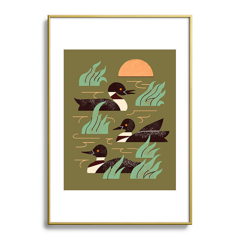 Loons At Dusk Framed Art Print Gallery Image 90