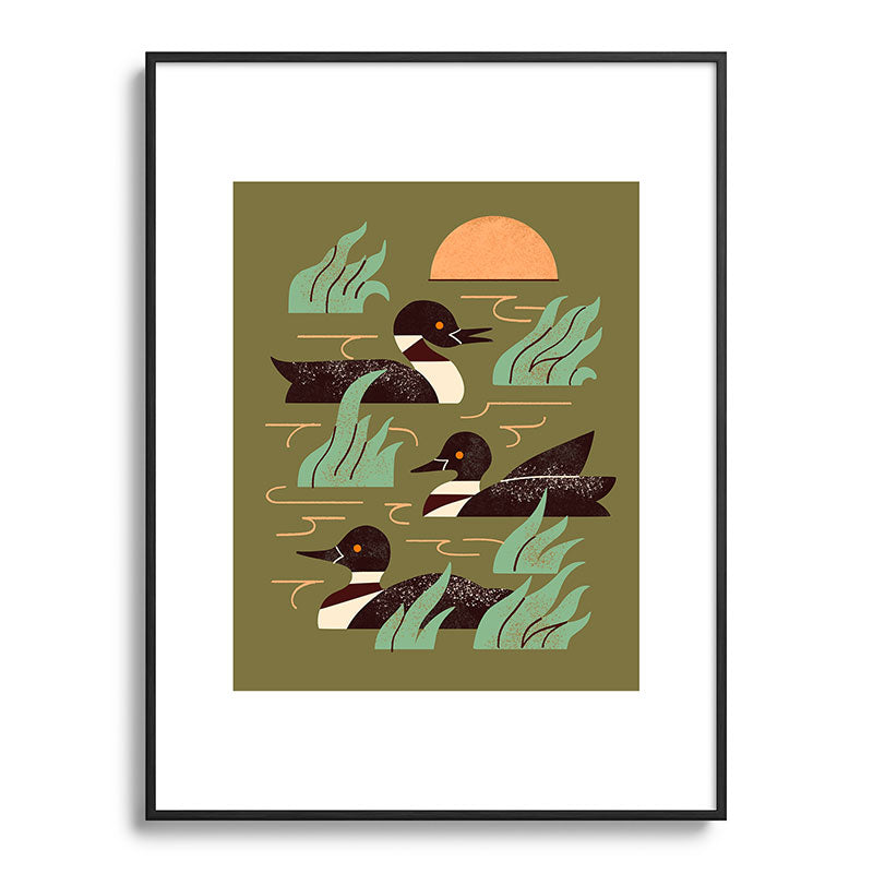Loons At Dusk Framed Art Print Gallery Image 84