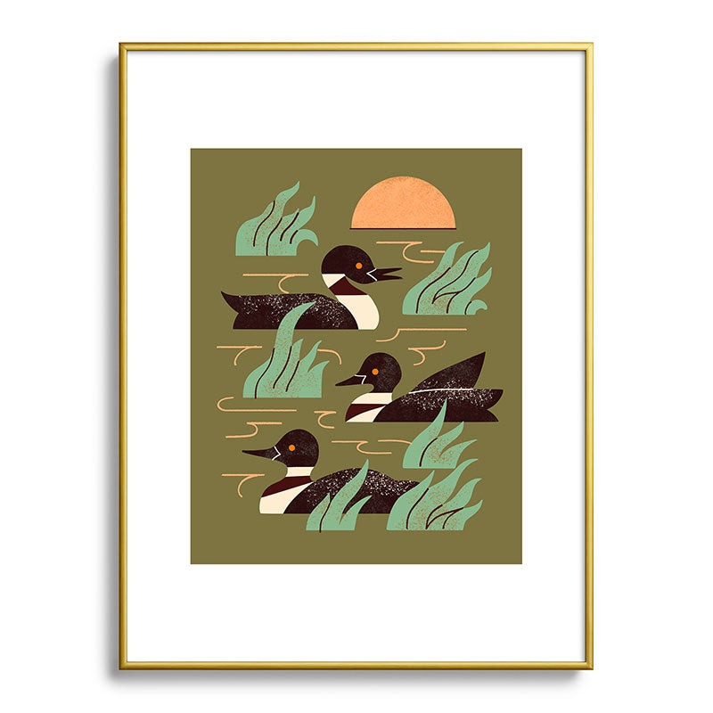 Loons At Dusk Framed Art Print Gallery Image 92