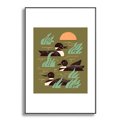 Loons At Dusk Framed Art Print Gallery Image 87