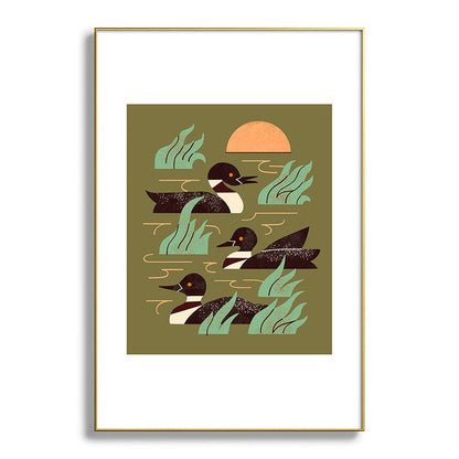 Loons At Dusk Framed Art Print Gallery Image 94