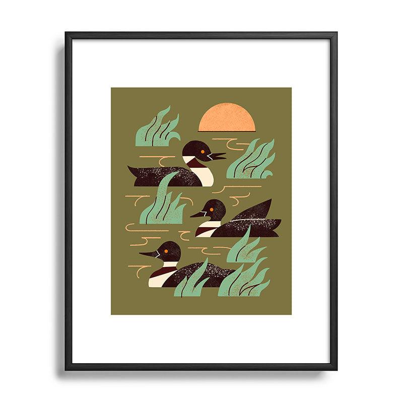 Loons At Dusk Framed Art Print Gallery Image 82