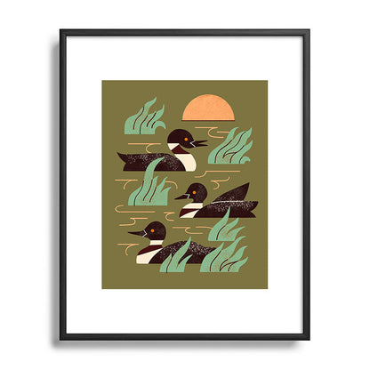 Loons At Dusk Framed Art Print Gallery Image 82