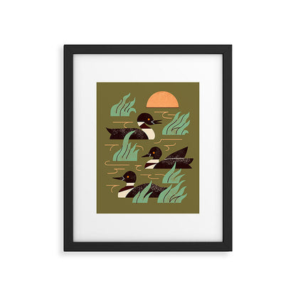 Loons At Dusk Framed Art Print Gallery Image 5