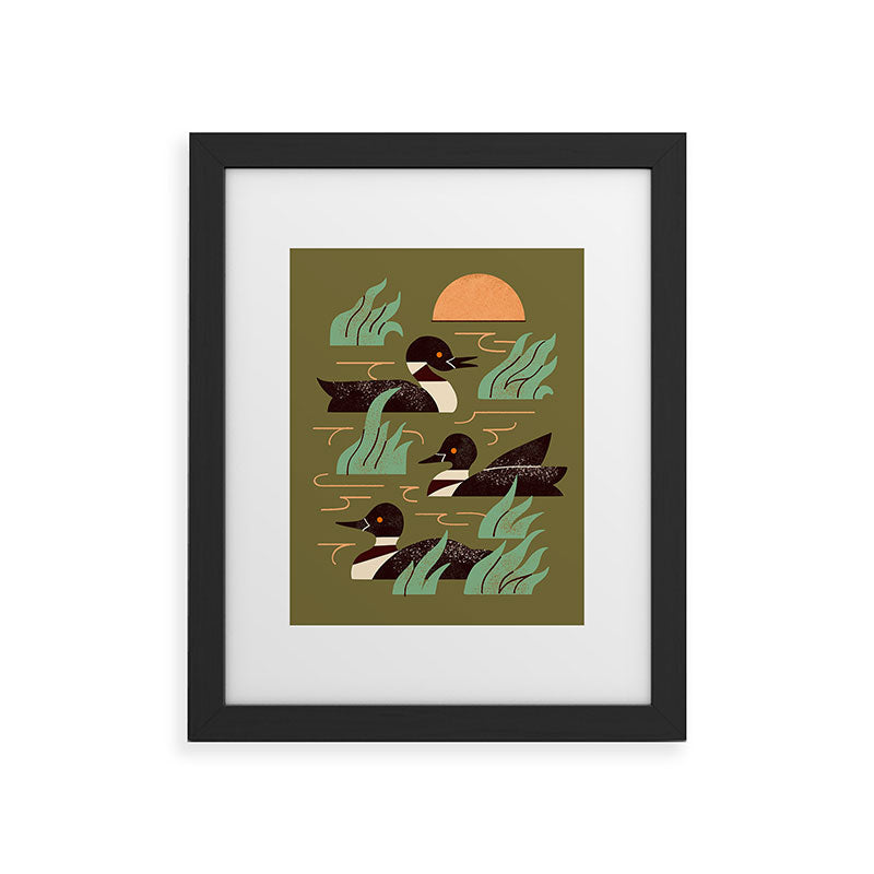 Loons At Dusk Framed Art Print Gallery Image 33