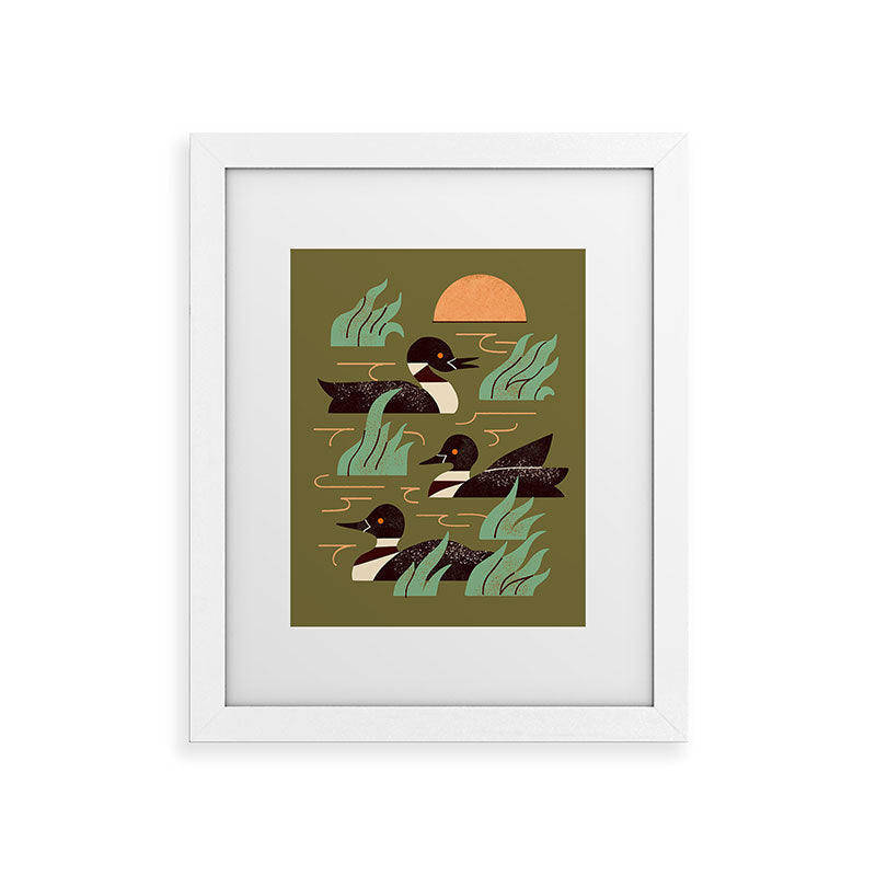 Loons At Dusk Framed Art Print Gallery Image 55