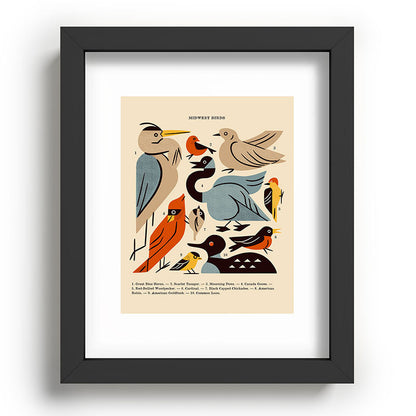 Midwest Birds Guide Framed Art Print Gallery Image 80