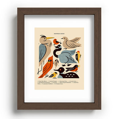 Midwest Birds Guide Framed Art Print Gallery Image 88
