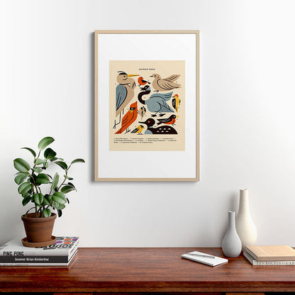 Midwest Birds Guide Framed Art Print Gallery Image 28