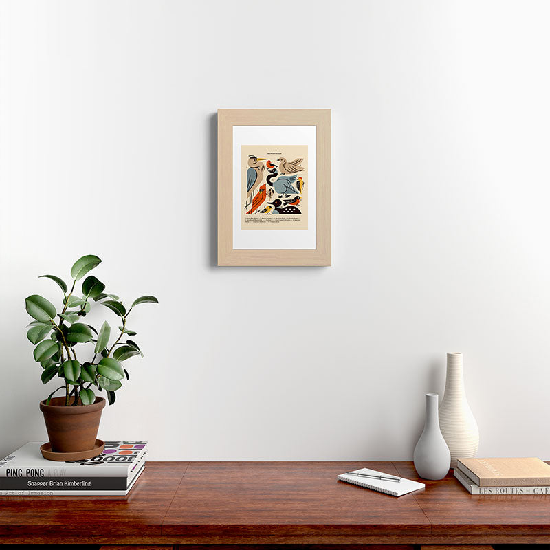 Midwest Birds Guide Framed Art Print Gallery Image 62