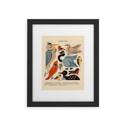 Midwest Birds Guide Framed Art Print Gallery Image 41
