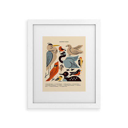 Midwest Birds Guide Framed Art Print Gallery Image 75