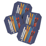 Retro Colorful Skis Coaster Gallery Image 1