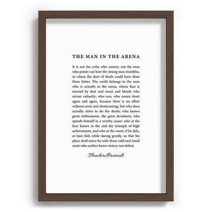 The Man In The Arena Framed Art Print Gallery Image 89