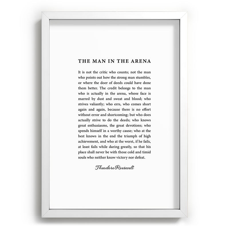The Man In The Arena Framed Art Print Gallery Image 105