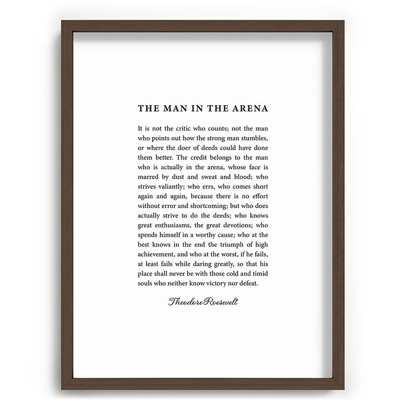 The Man In The Arena Framed Art Print Gallery Image 92