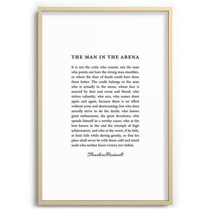 The Man In The Arena Framed Art Print Gallery Image 102