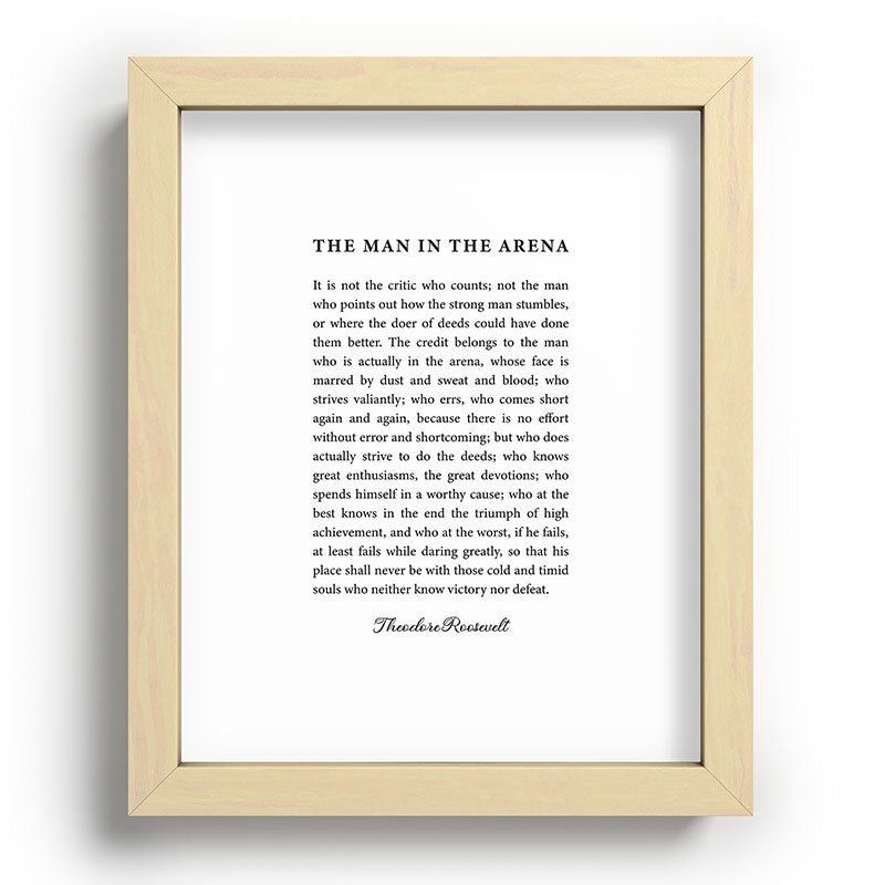 The Man In The Arena Framed Art Print Gallery Image 96