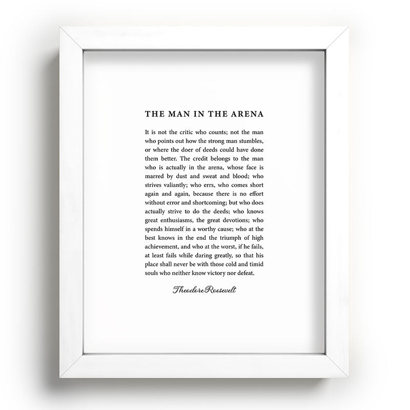 The Man In The Arena Framed Art Print Gallery Image 103