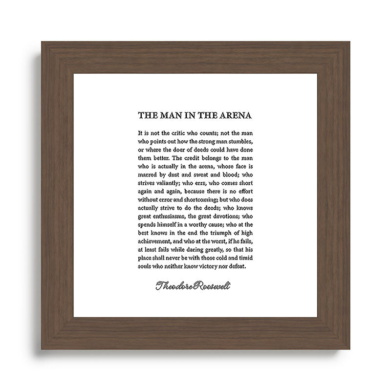 The Man In The Arena Framed Art Print Gallery Image 57