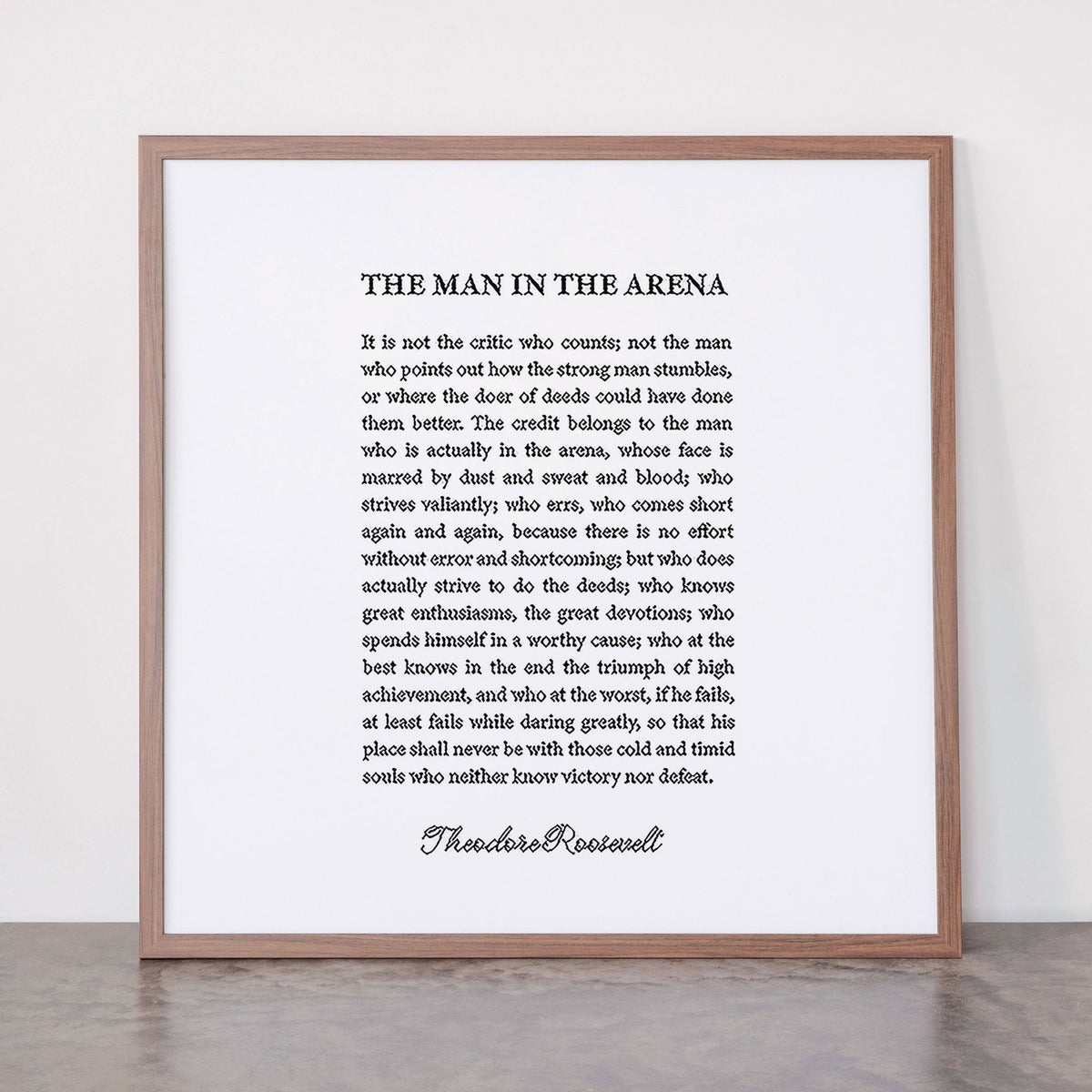 The Man In The Arena Framed Art Print Gallery Image 66