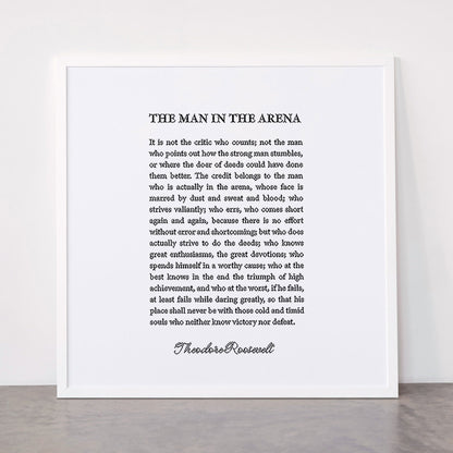 The Man In The Arena Framed Art Print Gallery Image 87