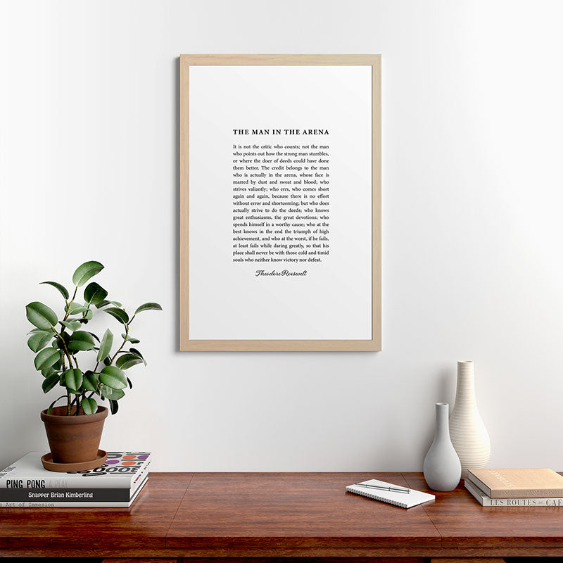 The Man In The Arena Framed Art Print Gallery Image 65