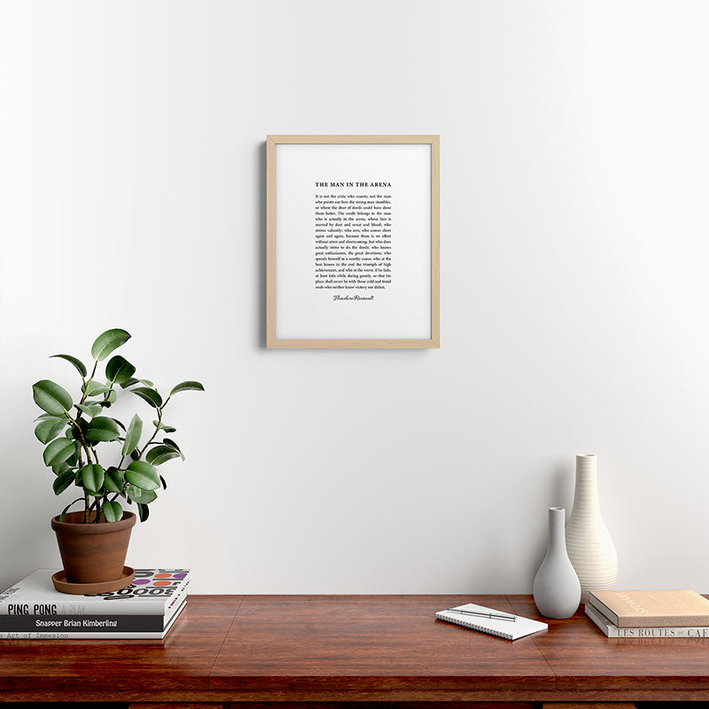The Man In The Arena Framed Art Print Gallery Image 25