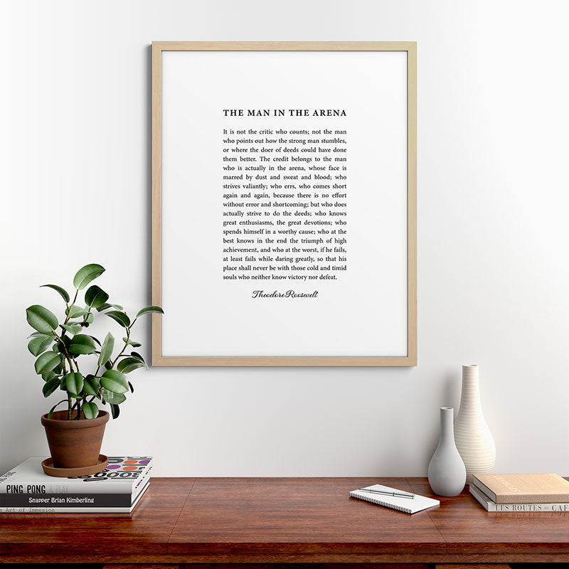 The Man In The Arena Framed Art Print Gallery Image 67