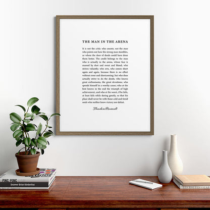The Man In The Arena Framed Art Print Gallery Image 58