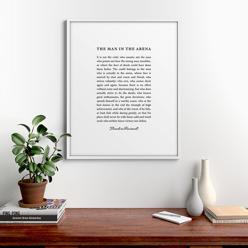 The Man In The Arena Framed Art Print Gallery Image 39