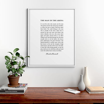 The Man In The Arena Framed Art Print Gallery Image 39
