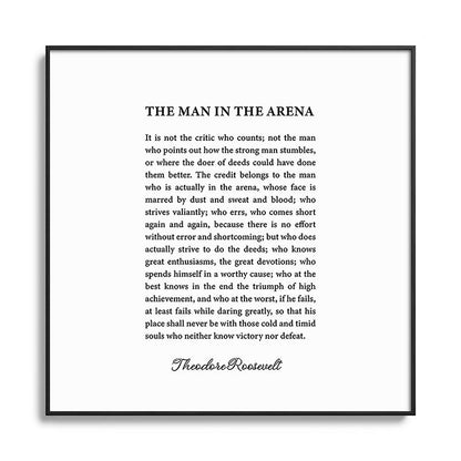 The Man In The Arena Framed Art Print Gallery Image 126
