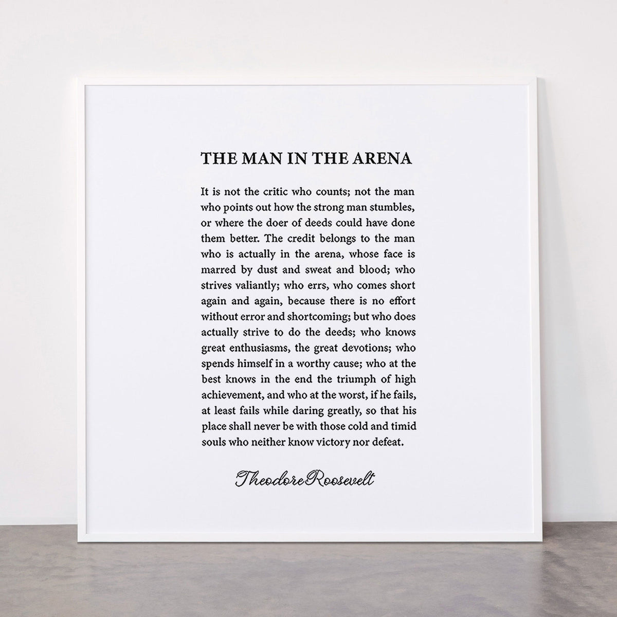 The Man In The Arena Framed Art Print Gallery Image 43