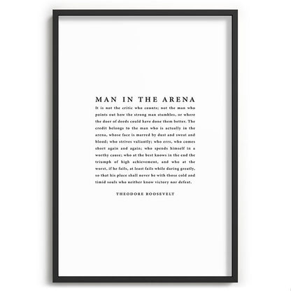 The Man In The Arena, Theodore Roosevelt Framed Art Print Gallery Image 85