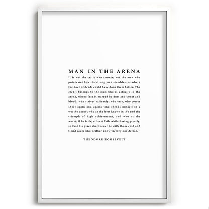 The Man In The Arena, Theodore Roosevelt Framed Art Print Gallery Image 110