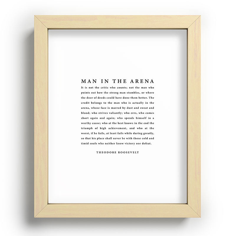 The Man In The Arena, Theodore Roosevelt Framed Art Print Gallery Image 96