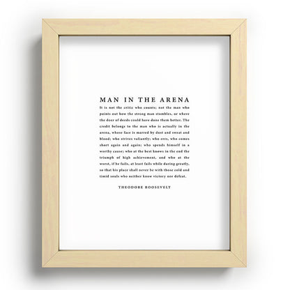 The Man In The Arena, Theodore Roosevelt Framed Art Print Gallery Image 96