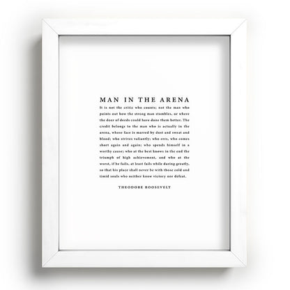 The Man In The Arena, Theodore Roosevelt Framed Art Print Gallery Image 104