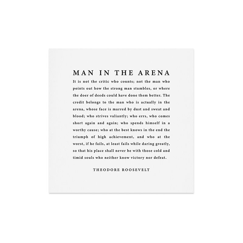 The Man In The Arena, Theodore Roosevelt Art Print Gallery Image 5