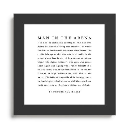The Man In The Arena, Theodore Roosevelt Framed Art Print Gallery Image 46